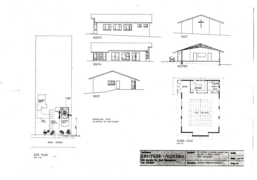 1985 Plans for new church