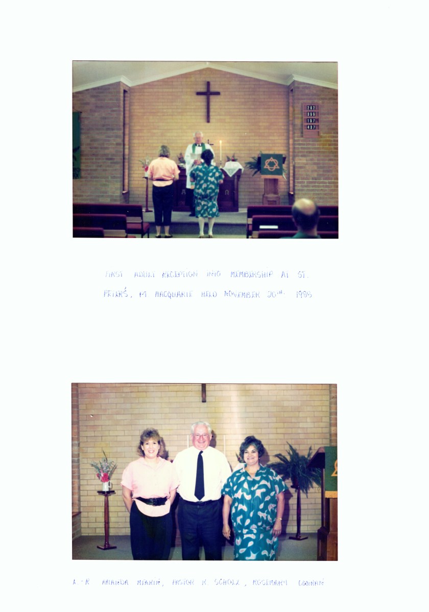 1988 Adult Confirmation Rosemary Conran &amp; Mandy Meakin 20-11-1988