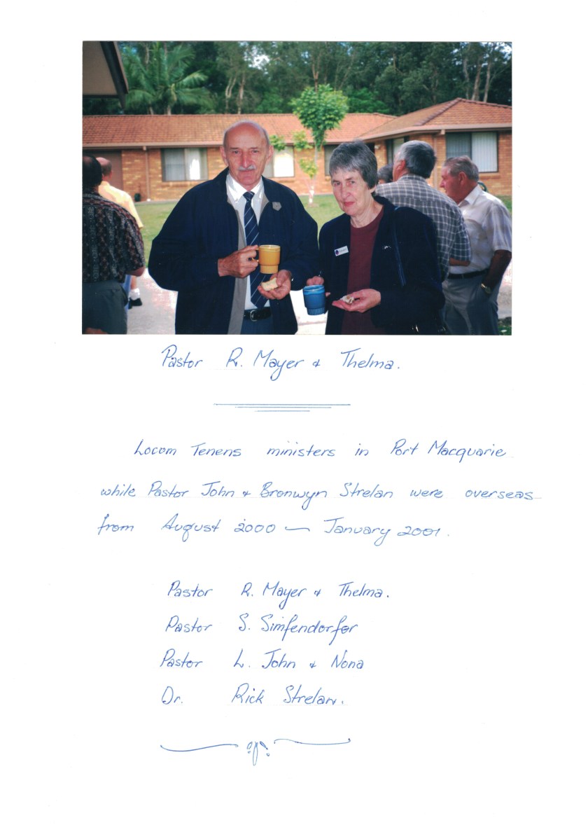 2000 Pr Rolf Meyer Locum